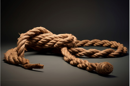 Unique rope line frame. Generate Ai, a Nature Photo by Ylivdesign