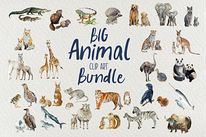 Big Animal Clip Art Bundle