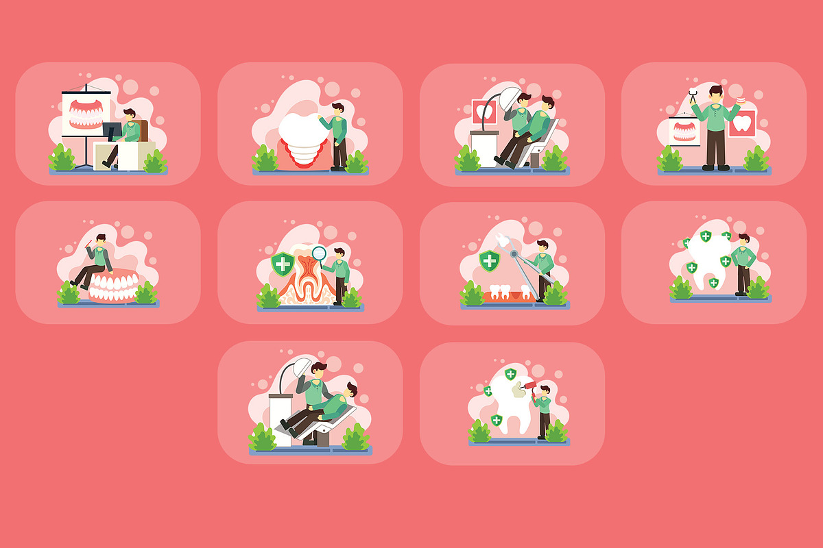 Dentist Illustration Pack, a Person Illustration by baii09 (Photo 4 of 4)