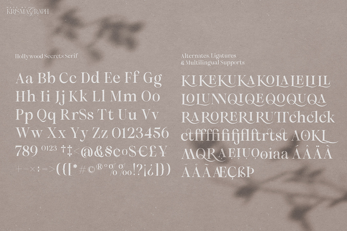 Hollywood Secrets | Font Duo, a Script Font by Krismagraph (Photo 11 of 15)
