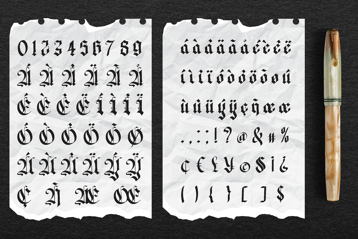 Zhatend Sildyer - Blackletter Font, a Blackletter Font by Randi Irvan | Rvandtype (Photo 11 of 11)