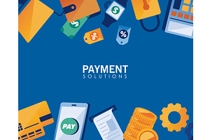 Payment solutions icons, a Finance Illustration by studiogstock