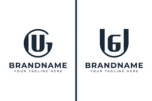 Letters GU And UG Monogram Logo