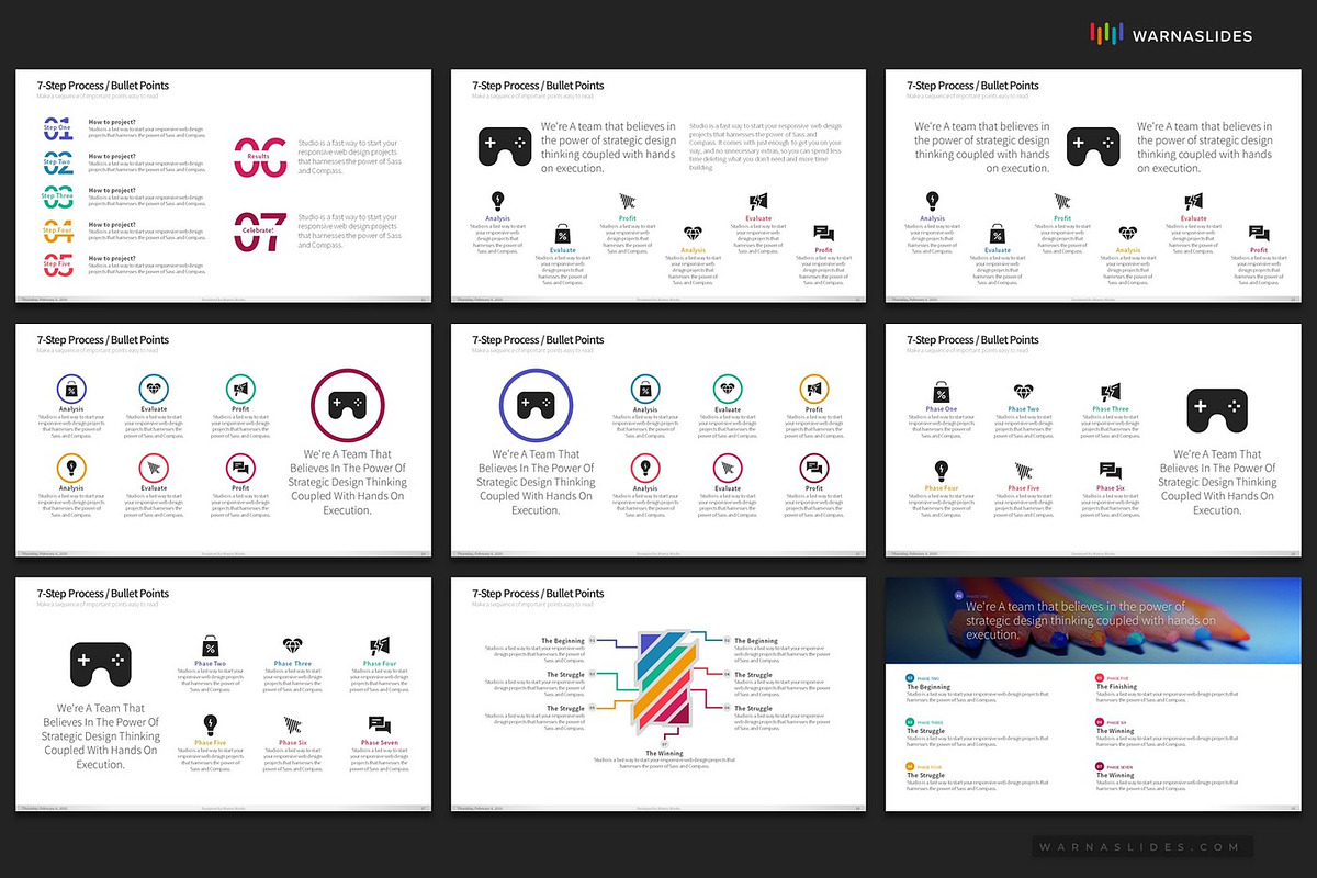 7 Bullet Points PowerPoint Templates, a Presentation Template by Warna Works (Photo 5 of 7)