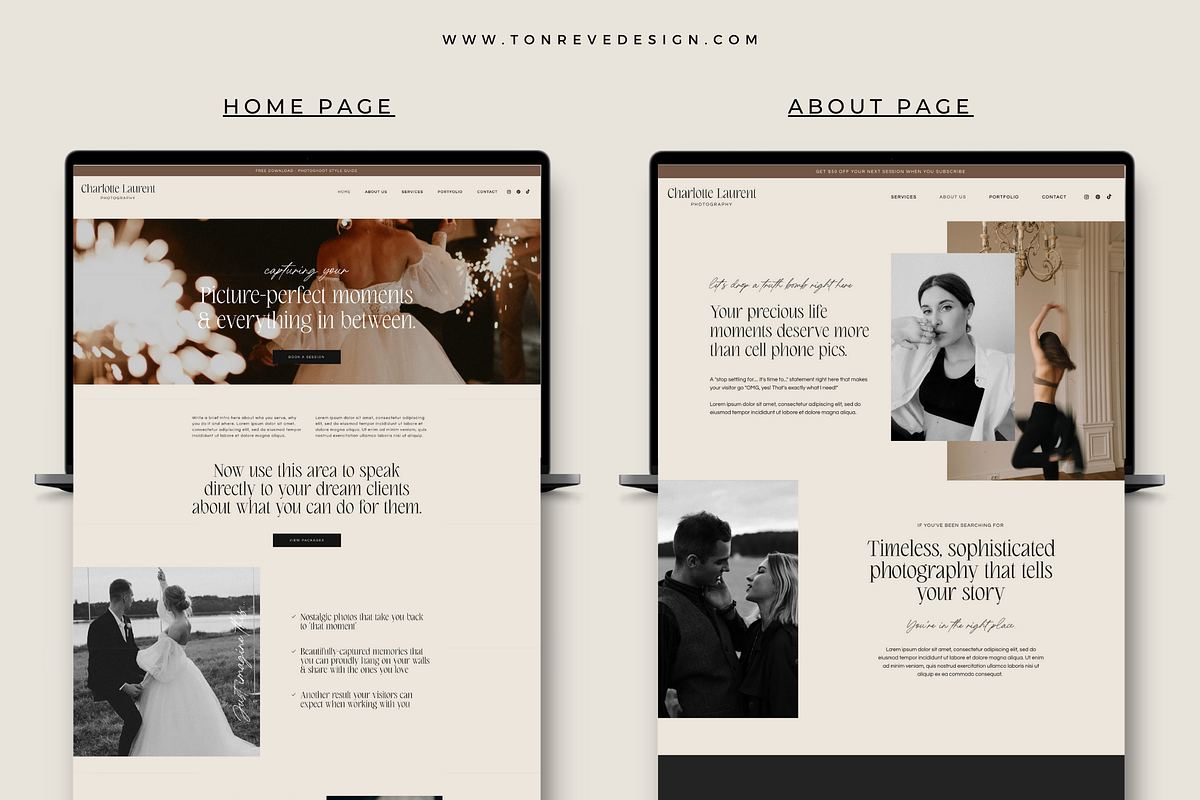Website Template for Photographers, a Wix Template by Ton Rêve Design Studio (Photo 7 of 8)