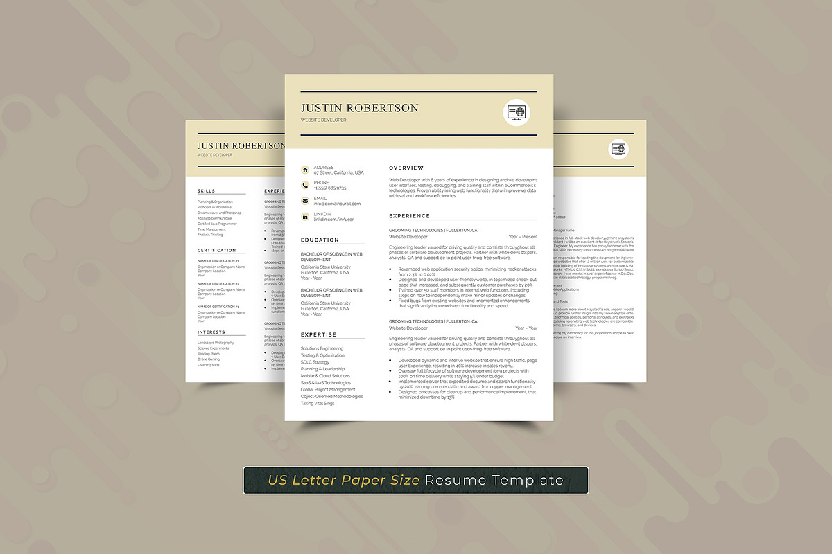 Resume Template, a Resume Template by DesignDevisers (Photo 6 of 10)