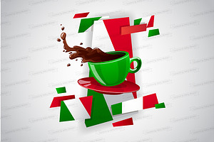 Cup Of Coffee Print Design