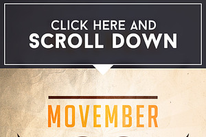 November Mustache PSD Graphics