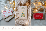Christmas Card Mockup Bundle, a Product Mockup by Serenefeeling (Thumbnail 9 of 14)
