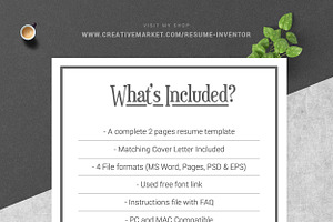 Infographic Word Resume Template