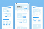 Modern Website UI Wireframe Design, a Landing Page Template by MightyDesign (Thumbnail 1 of 9)