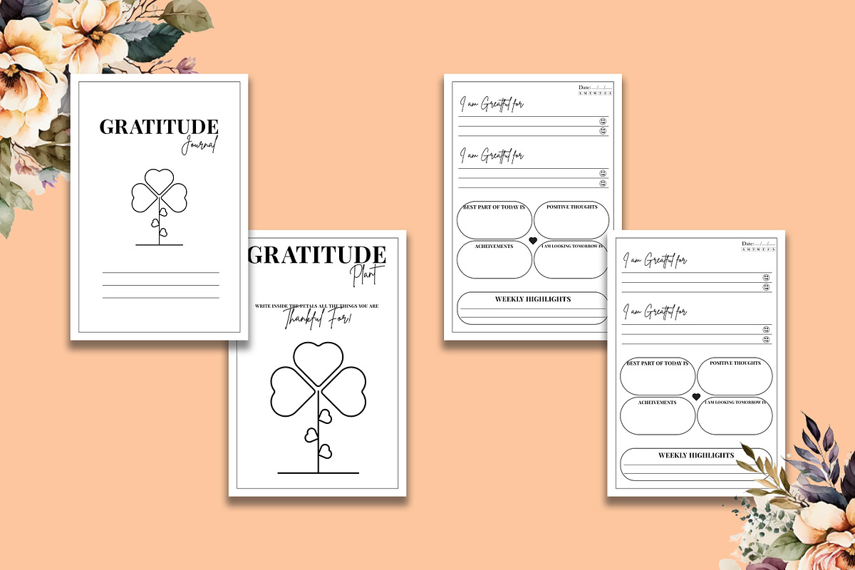 Gratitude Journal Kdp Interior, a Stationery Template by Hurairagraphics (Photo 2 of 3)