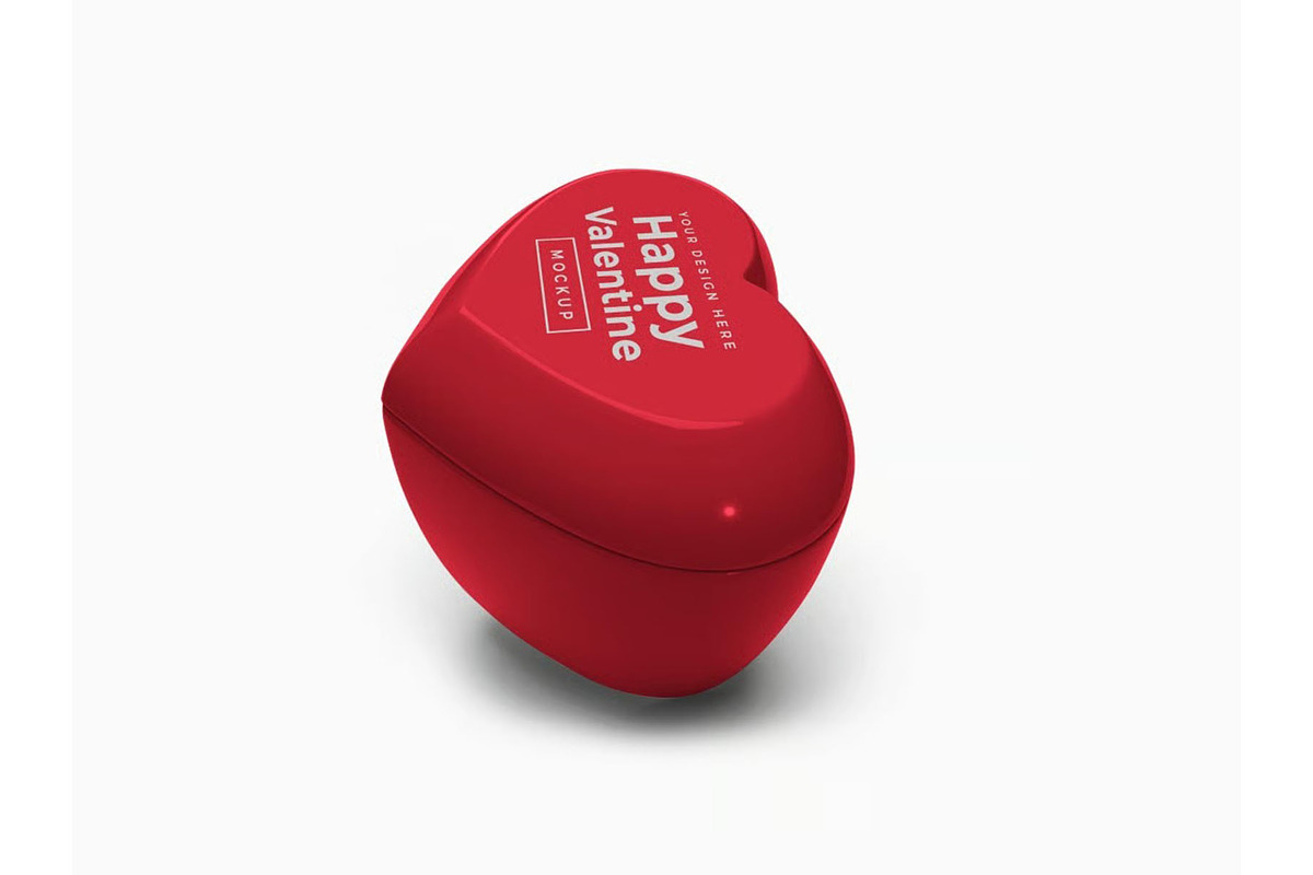 Heart Container with Lid Mockup, a Cups & Container Mockup by DesignRushMarket (Photo 5 of 11)