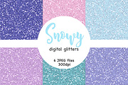Snowy Glitters, a Pattern Graphic by GlamArtZhanna (Thumbnail 1 of 3)