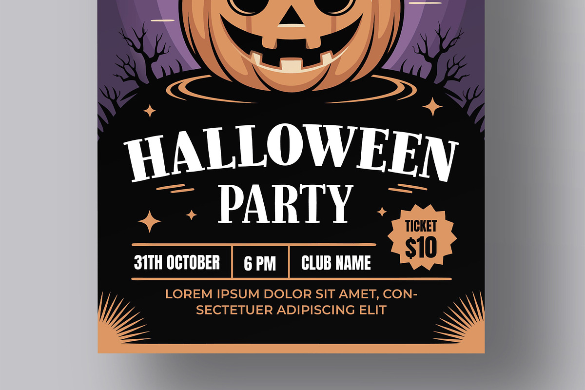 Halloween Party Night Event Flyer preview 5