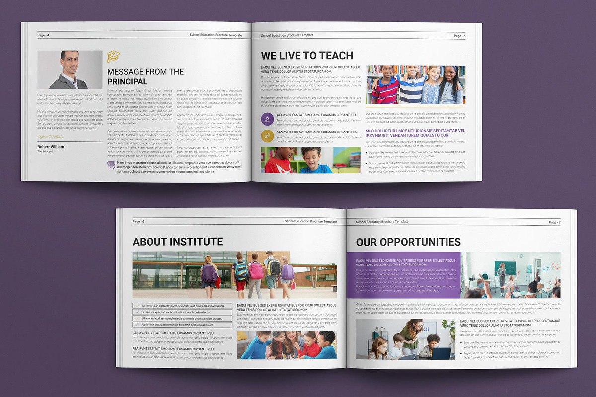 School Education Brochure Layout, a Brochure Template by E-Type (Photo 3 of 8)