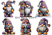 Winter Christmas Gnome Clipart, an Illustration by Craft Nest (Thumbnail 9 of 10)