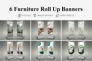 6 Furniture Roll Up Banners SK