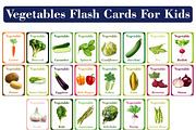 Vegetable Flash Cards for Kids, a Card Template by DigitalsDesigns (Thumbnail 1 of 4)