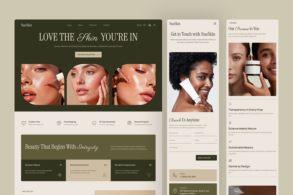Elegant Skincare E-Commerce Website, an UI Kit Template by peterdraw (Photo 7 of 7)