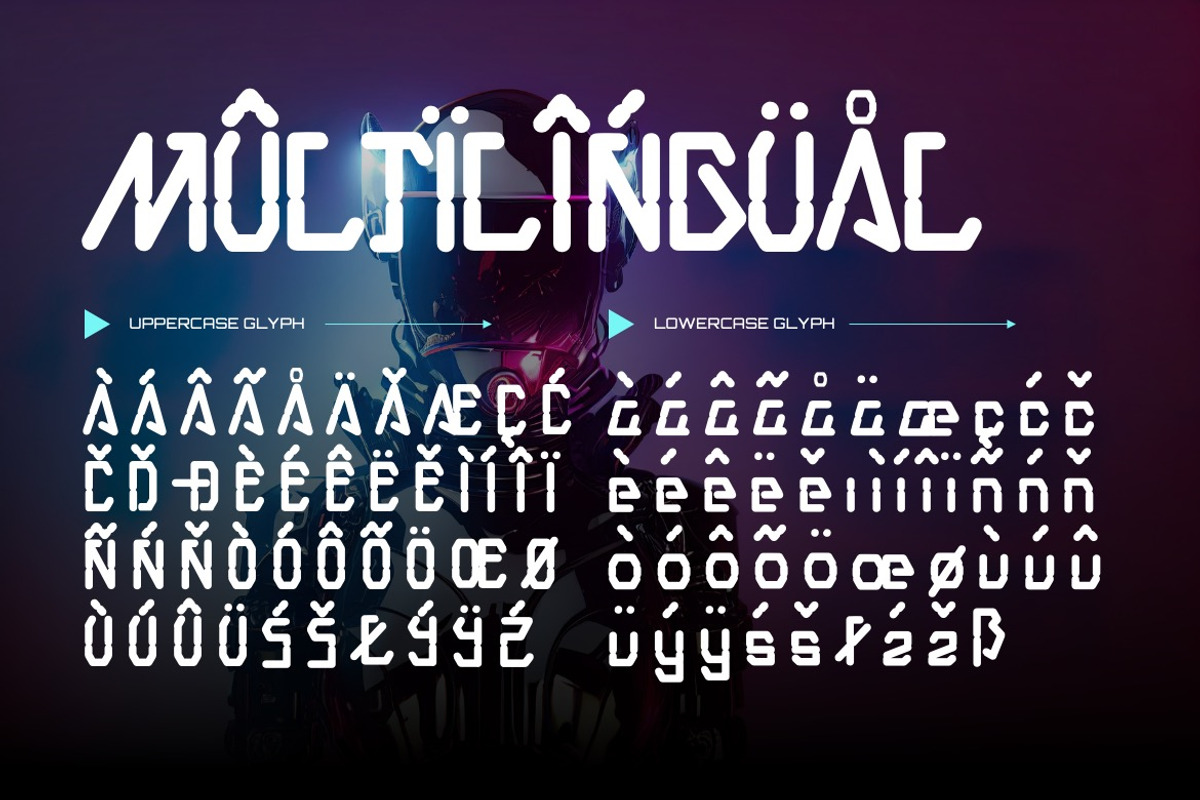 Xuneza - Futuristic Font, a Sans Serif Font by Dhabee (Photo 4 of 7)