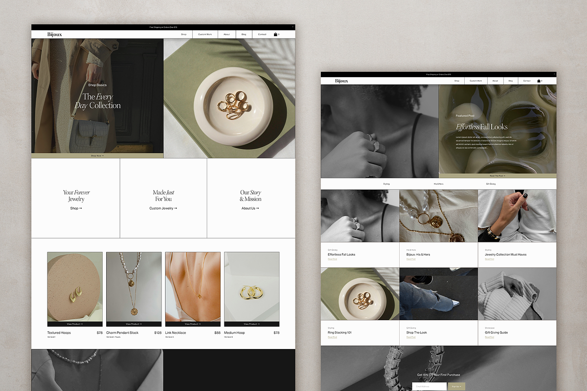 Bijoux: Squarespace 7.1 Template, a Squarespace Template by The Styled Square (Photo 3 of 8)
