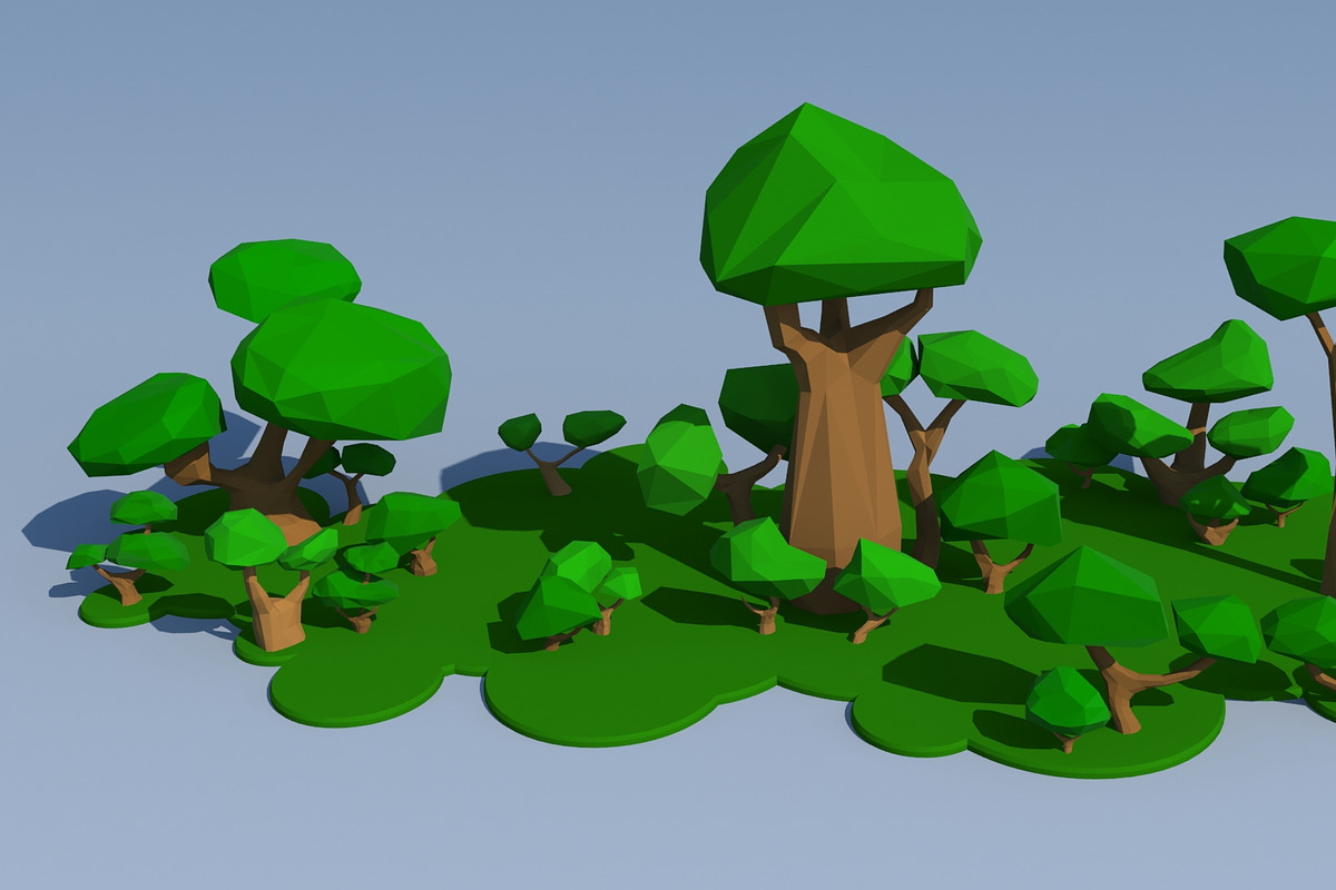 Trees and Bushes Pack - 02, an Environmental 3D Model by Saintpix (Photo 2 of 26)