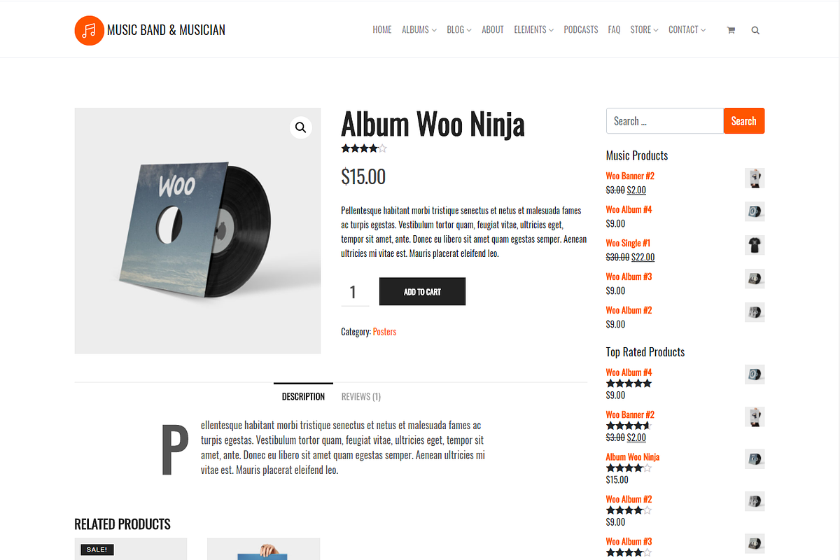 Music Band Musician WordPress Theme, a WordPress Template by Visualmodo (Photo 7 of 18)