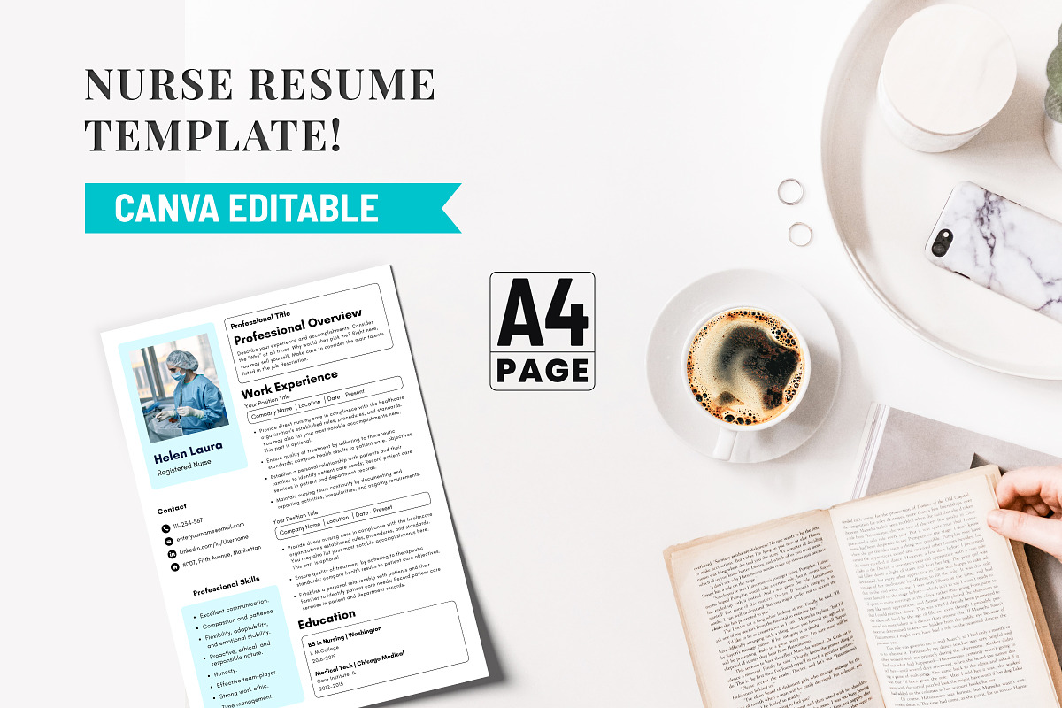 Nurse Resume Template, a Print Template by Snapybiz (Photo 3 of 10)