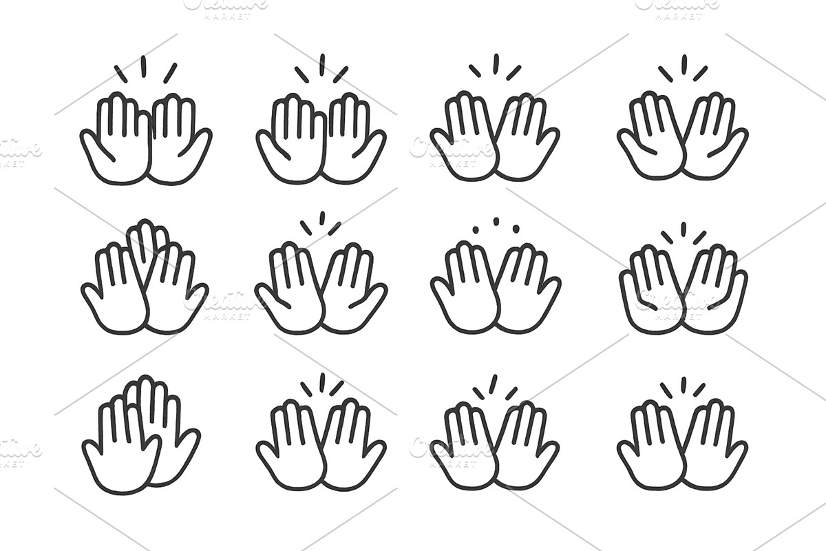 High five hand gestures in multiple, an Illustration by ZinetroN