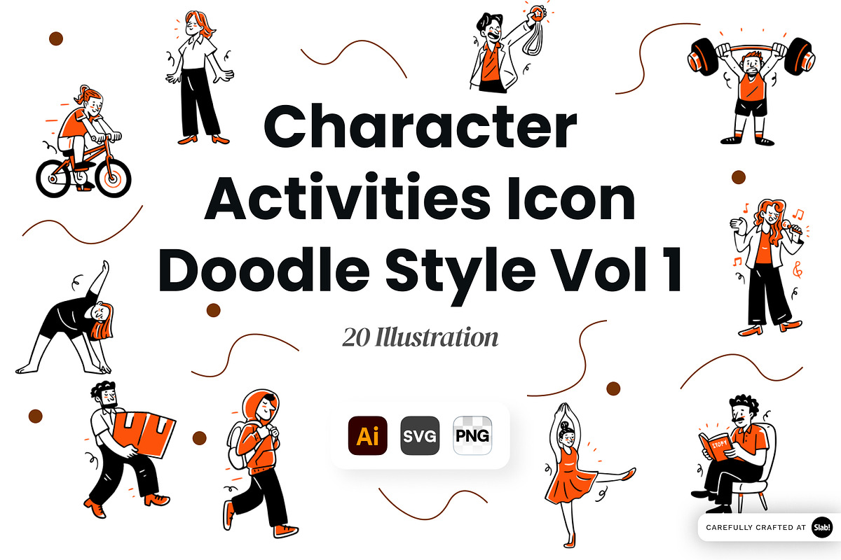 Character Activities Icon Doodle, an Object Graphic by SLAB! Design (Photo 1 of 3)
