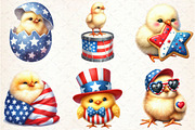 4th of July Chick Sublimation Clipar, a Seasonal Illustration by Rose Art (Thumbnail 2 of 4)