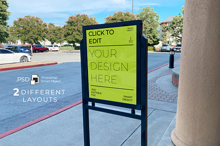 Poster Display Parking Mockup