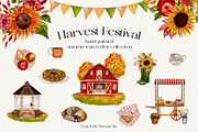 Harvest Festival Autumn Watercolor, a Seasonal Illustration by Catch the Dream Art (Thumbnail 1 of 12)