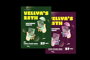 Green Purple Birthday Invitation, an Invitation Template by Neermana (Thumbnail 2 of 4)