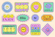 CARTOON STICKERS SET Y2K DESIGN, a Pattern Graphic by craftlove (Thumbnail 3 of 10)