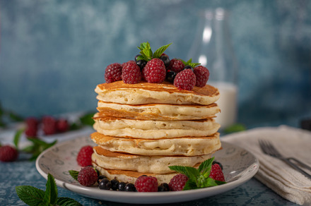 Fluffy american pancakes, a Background Photo by Stepanek Photography