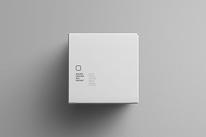 Square Package Box Mockup