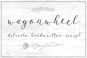 Wagon wheel Script Font, a Script Font by Kellie Jayne Studio (Thumbnail 1 of 10)