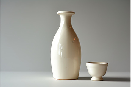 Minimalist ceramic vase and bowl on, an Arts & Entertainment Photo by Ylivdesign