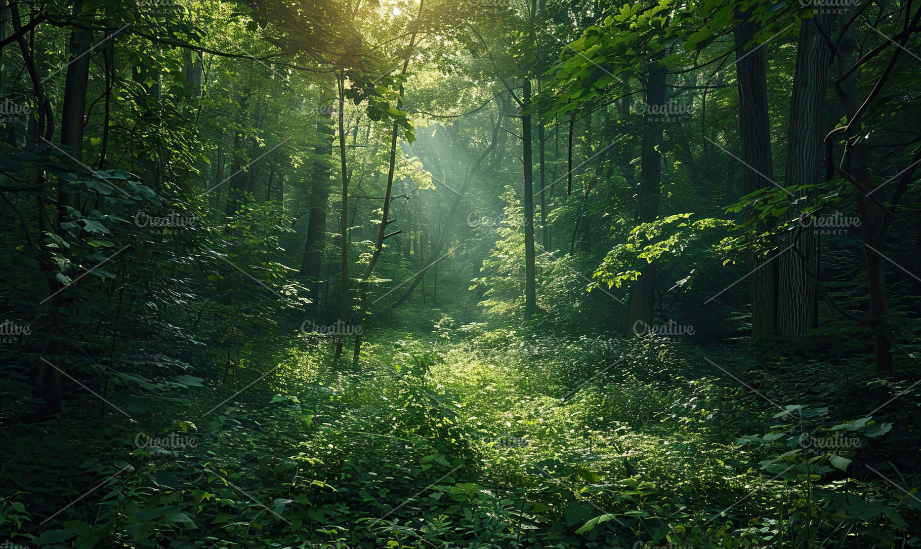 Green Forest leaf tree, Generate AI, a Photo by LOGOCREATIVE