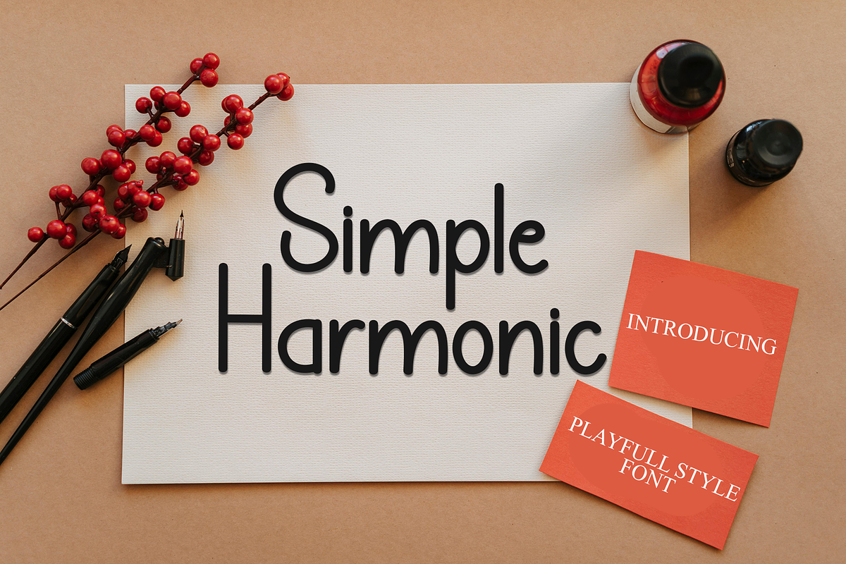 Simple Harmonic, a Sans Serif Font by FreshTypeINK (Photo 1 of 8)