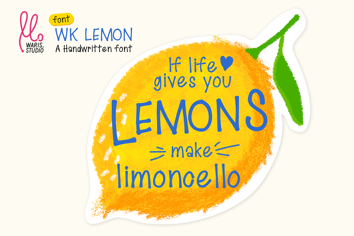 Lemon - Modern & Organic Handwritten, a Handwritten Font by Waris Studio (Photo 3 of 9)