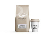 Coffee Bag with Cup Mockup Set, a Packaging Mockup by pixelmock (Thumbnail 13 of 15)