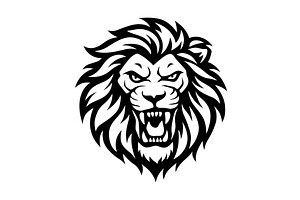 Angry roaring lion head icon, an Object Illustration by Things for designers