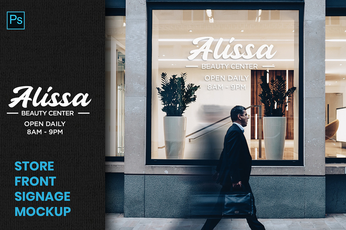 Store Front Signage  Mockup, an Advertising Mockup by Nahar_std (Photo 1 of 2)