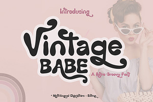 Vintage Babe Retro Groovy Font