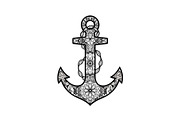 Ornamental Anchor Silhouette SVG, an Illustration by Designs_River (Thumbnail 25 of 31)