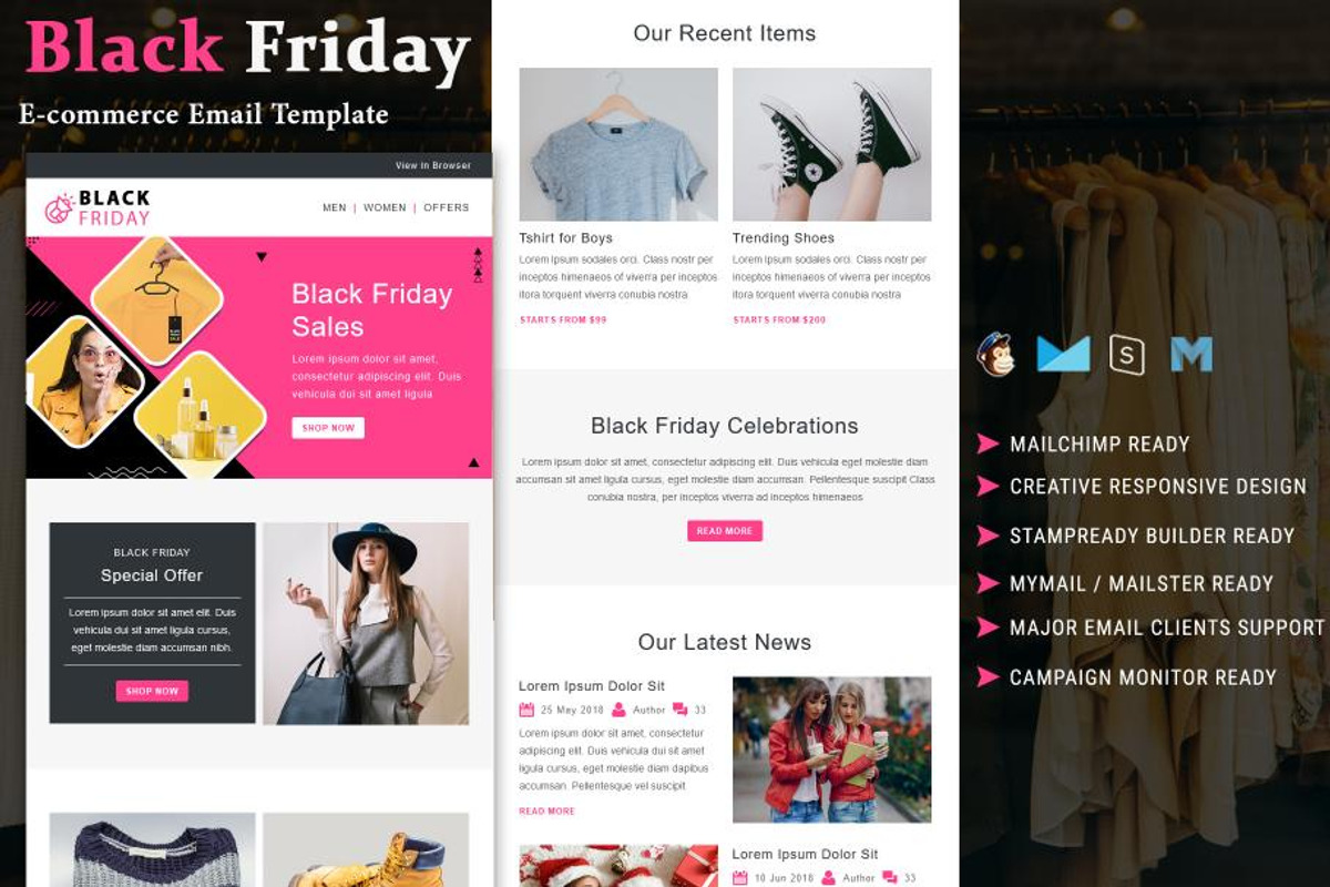 Black Friday Offer Email Template, an Email Template by FourDinos