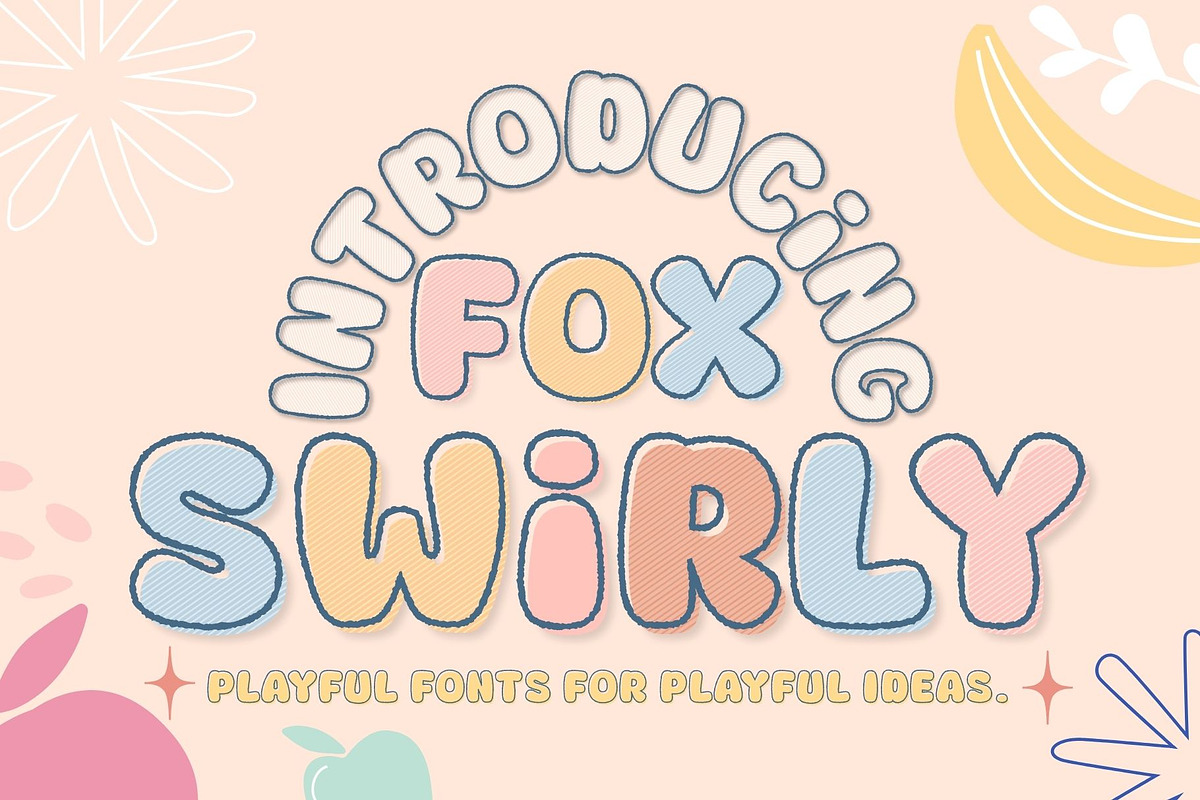 Fox Swirly: 3 Font Styles, a Handwritten Font by Fox7 By Rattana (Photo 1 of 12)